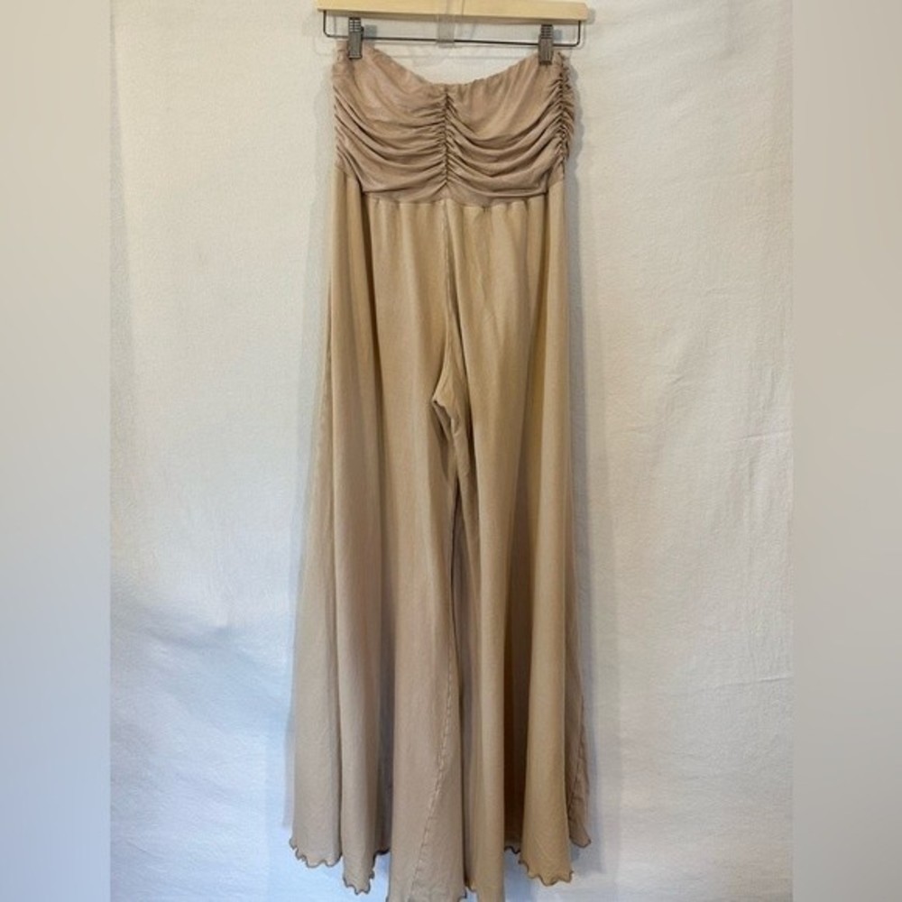 FP One Free People Slouch Pants High Waisted Wide Leg Boho L
